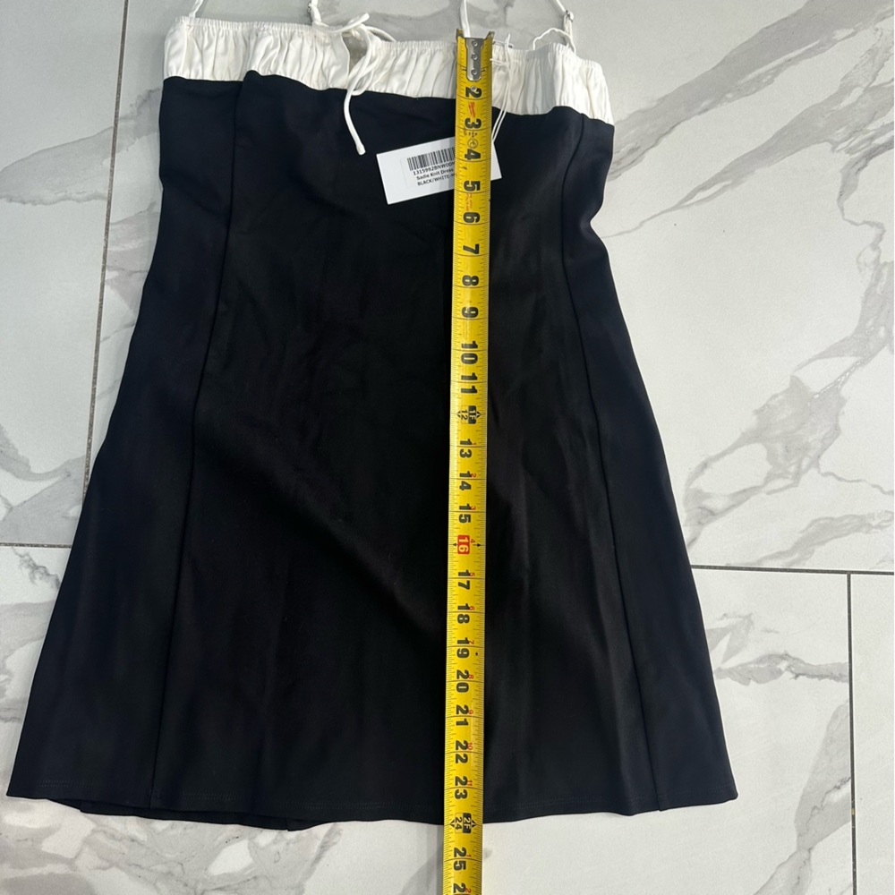 NWT Reformation Sadie Knit Mini Dress Medium Black/White Two Tone Back Zip - Picture 6 of 11